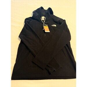 THE NORTH FACE Men’s Small Textured Cap Rock 1/4 Zip Hoodie Black Athleisure